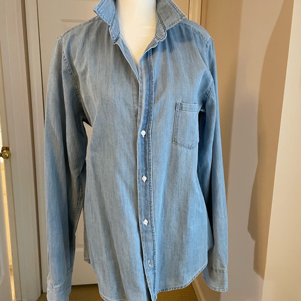 Frank & Eileen Barry Washed Denim Shirt Size M/L